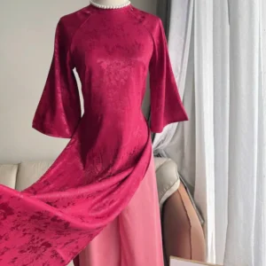 Alternative view of ÁO DÀI GẤM +Q HỒNG