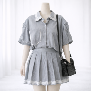 SET ÁO SỌC XÁM +CV