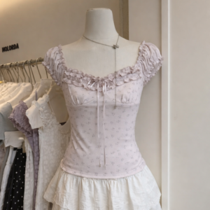 Alternative view of ÁO KIỂU HOA NHÍ TRỄ VAI NỮ TÍNH